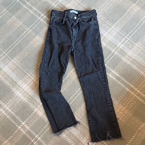 Zara Dark Gray Straight Leg Jeans